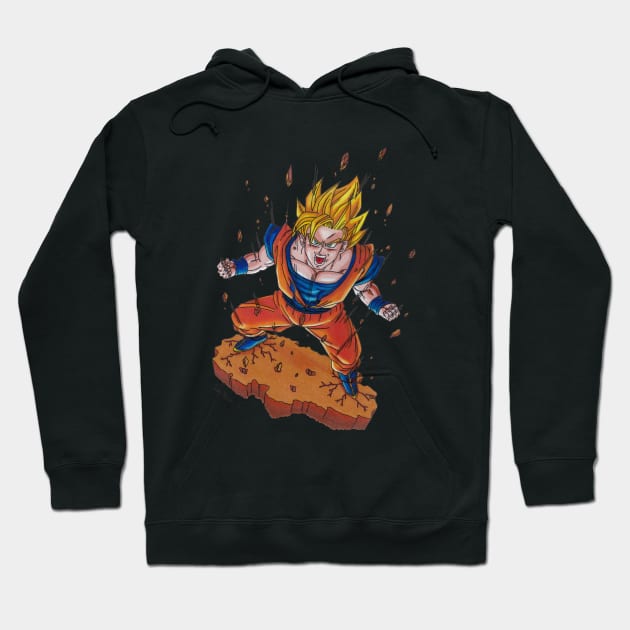 Goku Power Hoodie by Tenkaichi_Art